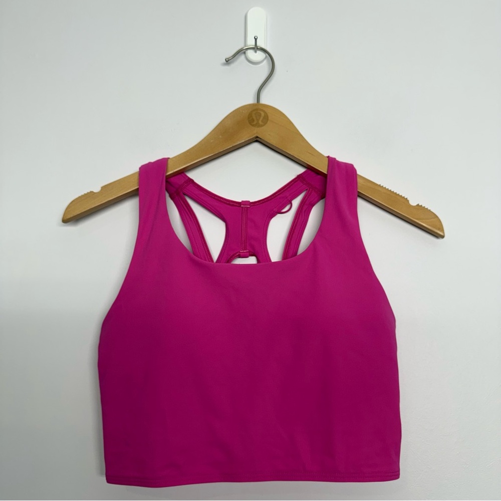 Lululemon Stash It Bra *Medium Support, B/C Cup Sonic Pink Size 6 NWT - Picture 2 of 6